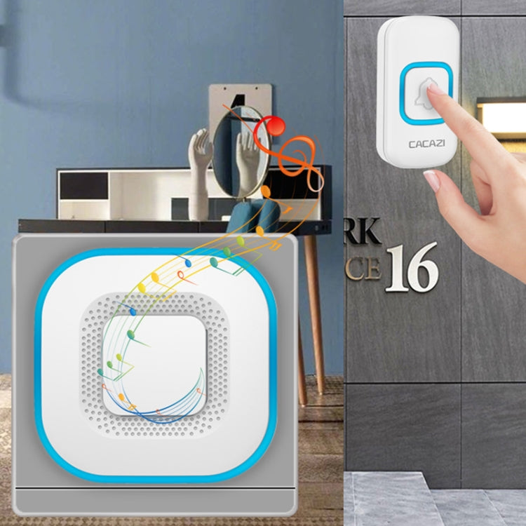 CACAZI V028F 1 For 3 Wireless Music Doorbell without Battery CACAZI V028F 1 For 3 Wireless Music Doorbell without Battery